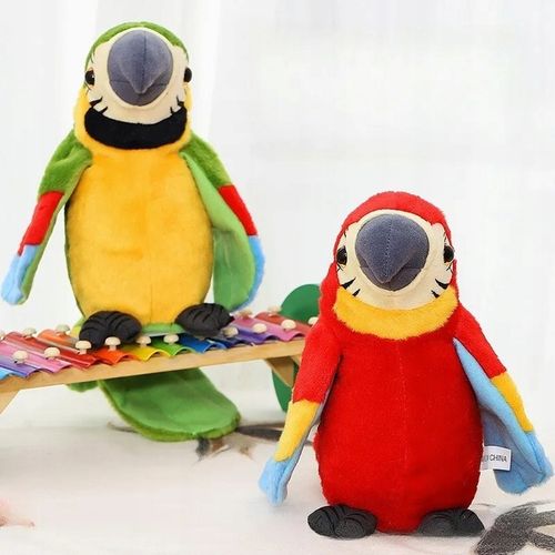 Interaktywna Gadająca Papuga Tańczy Powtarza Zdania Przedrzeźniacz +Baterie na Arena.pl