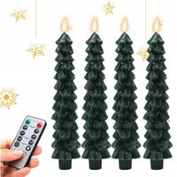 FLAMELESS CHRISTMAS CANDLES | ŚWIECE LED NA BOŻE NARODZENIE | ZIELONE ŚWIEC