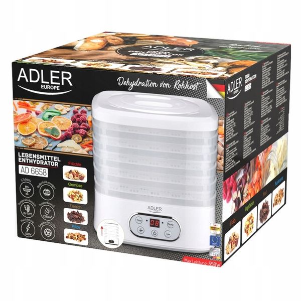 Suszarka do grzybów ziół i żywności dehydrator Adler AD 6658 zdjęcie 1