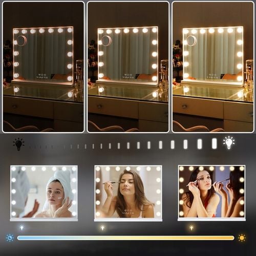 Lusterko kosmetyczne Hollywood stojące lustro do makijażu LED 15 na Arena.pl