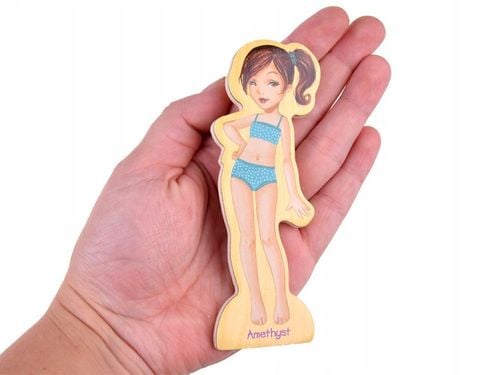 Drewniane Puzzle magnetyczne Ubranka Moda stylizacje 4 modelki ZA4807 na Arena.pl