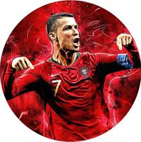 Opłatek na tort Ronaldo Cristiano Piłka Nożna Piłkarz Bramka Gol