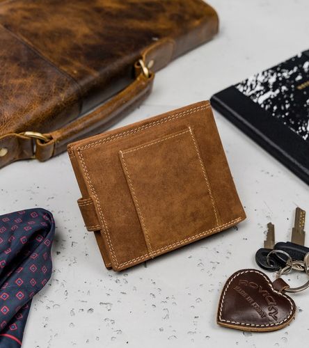 Always Wild skórzany męski portfel z zapinką RFID na Arena.pl