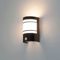 Lampa ścienna zewnętrzna z czujnikiem ruchu E27 BK