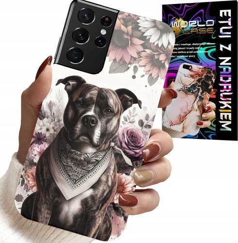 ETUI DO SAMSUNG GALAXY S21 Ultra - PITBULL GROŹNE PSY FUTERAŁ PLECKI CASE na Arena.pl