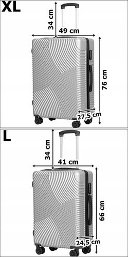 WALIZKI PODRÓŻNE NA KÓŁKACH WALIZKA ZESTAW 4 WALIZEK KABINÓWKA DUŻA na Arena.pl