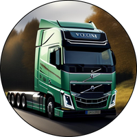 Opłatek na tort Tir Volvo Truck Samochód Auto Ciężarowe Ciągnik Siodłowy