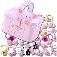 Zestaw gumek Do włosów box elastyczne KOLOROWE 40szt dziecka