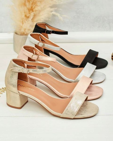 ZŁOTE SANDAŁY DAMSKIE HARRVO 39 zdjęcie 2