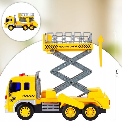 CIĘŻARÓWKA AUTO SAMOCÓD Z PODNOŚNIKIEM BUDOWLANYM 1:16 DLA DZIECI na Arena.pl
