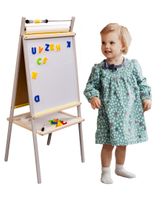 Tablica suchościeralna kredowa dwustronna z liczydłem półką szaropopielaty