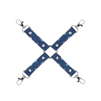 ouch! denim hogtie 4-way uprząż do krępowania, wytrzymały denim, 25 cm