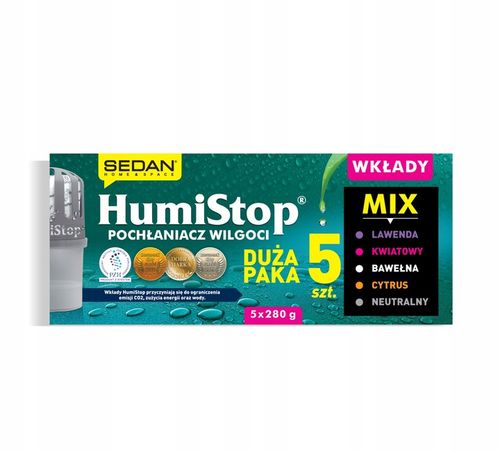 WKŁADY zapachowe HUMISTOP AROMA 5szt. pochłaniacze wilgoci ATEST PZH na Arena.pl