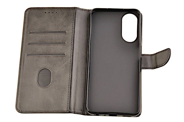 Etui portfel Wallet do Oppo A78 5G czarny zdjęcie 4
