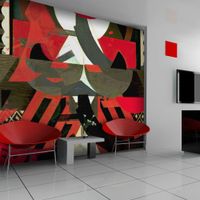 Fototapeta - Artystyczna kompozycja - czerwień 350x270