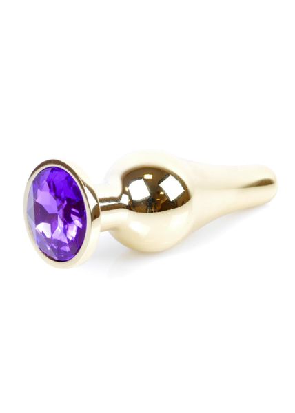 Plug-Jewellery Gold BUTT PLUG- Purple zdjęcie 7