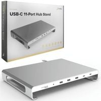 JCPAL HUB Podstawka 11w1 HDMI VGA 2x USB-C 3x USB czytnik microSD SD jack