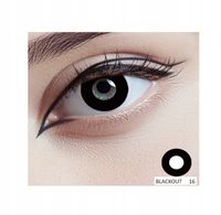 Kolorowe Soczewki Kontaktowe Crazy FancyLook BLACKOUT - Czarne