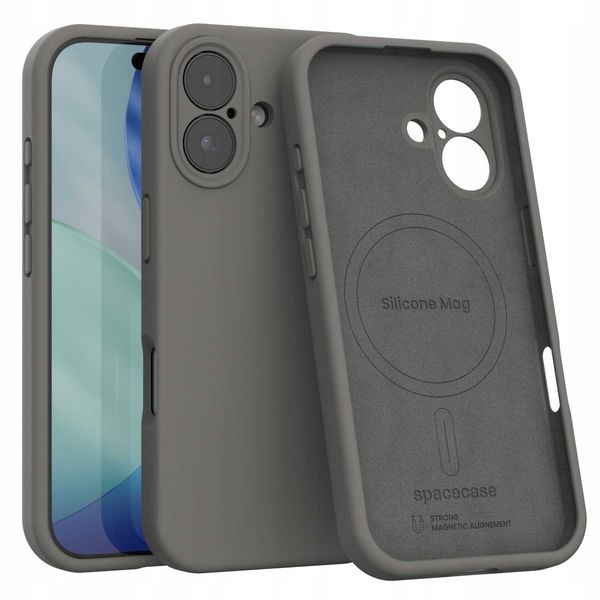 Spacecase Silicone Mag Iphone 17 Gray zdjęcie 1