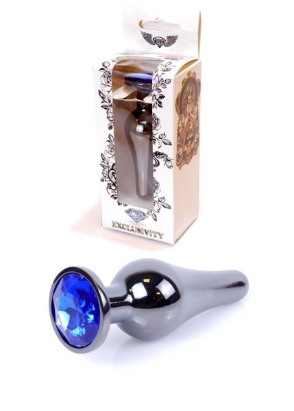 Plug-Jewellery Dark Silver Butt Plug- Dark Blue zdjęcie 9