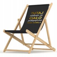 Leżak DREWNIANY ogrodowy PREZENT dla NAUCZYCIELA