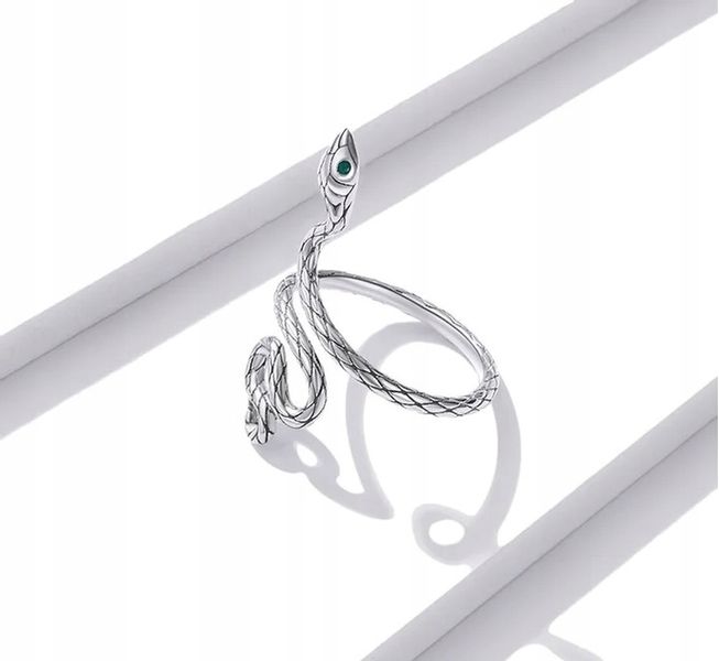 Srebrny pierścionek WĄŻ żmija cyrkonie regulowany s925 +pudełko zdjęcie 5