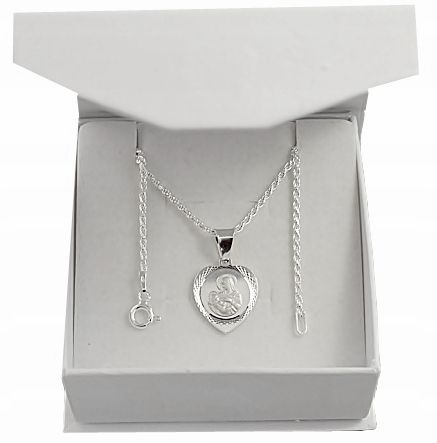 Łańcuszek Srebrny Damski Corda z Medalikiem Serduszko pr 925 Grawer Gratis na Arena.pl