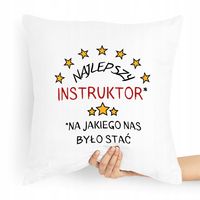 Poduszka Dla Instruktora Najlepszy Instruktor Z Nadrukiem Ze Zdjęciem