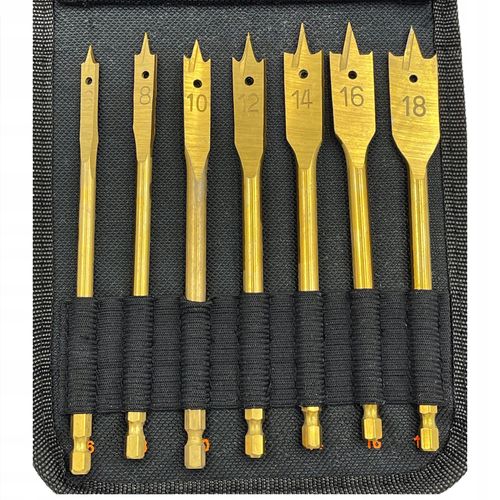 WIERTŁA ŁOPATKOWE PIÓRKOWE PŁASKIE DO DREWNA 16szt na Arena.pl