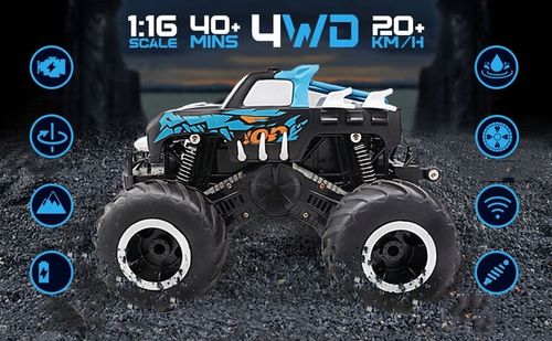 SAMOCHÓD ZDALNIE STEROWANY 1:16 4WD RC MONSTER TRUCK OFF-ROAD Z PILOT na Arena.pl