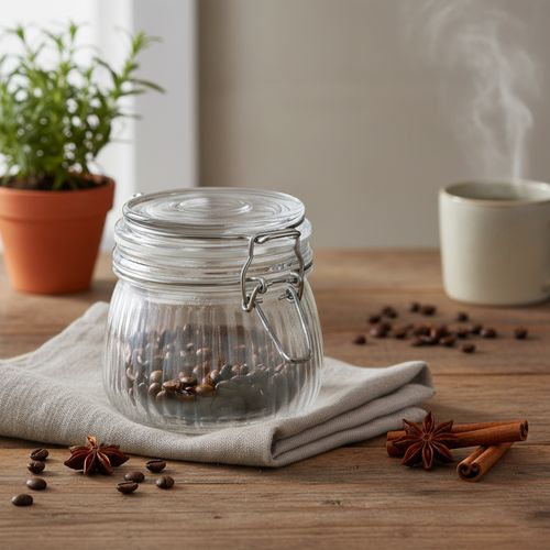 Pojemnik szklany hermetyczny słoik z klamrą 500 ml silikonowa uszczelka na Arena.pl