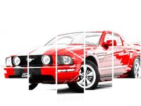 105CM 150CM OBRAZ 5 ELEM ART OF MUSTANG DRUK