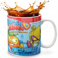 KUBEK 330ml GRAFIKA PREZENT ŚWIĘTA WZÓR - BAJKA SUPER ZINGSI + IMIĘ