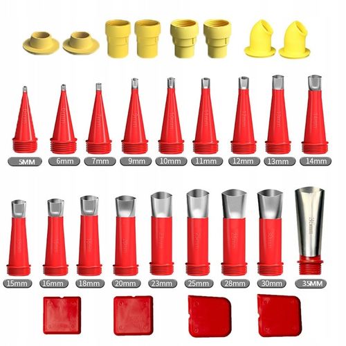 Końcówki do Silikonu Dysza Wyciskacz Tubowy Pistolet do Silikonu Aplikator na Arena.pl