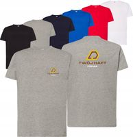 męska KOSZULKA SLIM FIT HAFT TWOJE LOGO NAPIS firmowa reklamowa 20 szt