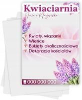 Ulotki A4 reklamowe firmowe 5000 sztuk wiele wzorów KWIACIARNIA NAZWA