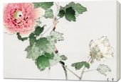 Obraz 100x70cm Tree Peony, Bijutsu Sekai Japoński Vintage do Salonu