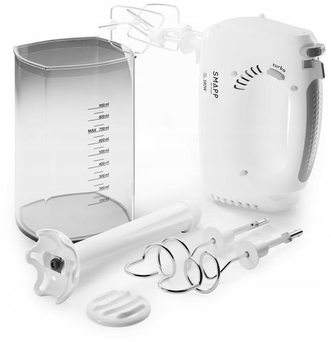 SMAPP MIKSER Z NASADKĄ I KUBKIEM BIAŁY 550W 451.5W na Arena.pl