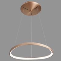 LAMPA wisząca MORFI 5355-848ROP-GB-3 Italux okrągła OPRAWA metalowy ZWIS ring LED 48W 3000K pierścień brązowe złoto biały