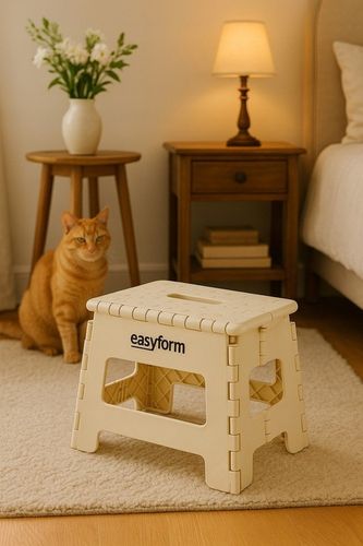 TABORET STOŁEK SKŁADANY ANTYPOŚLIZGOWY KRZESŁO PODEST SCHODEK 150KG na Arena.pl