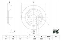 TARCZA HAM TYL 284X10 P BOSCH