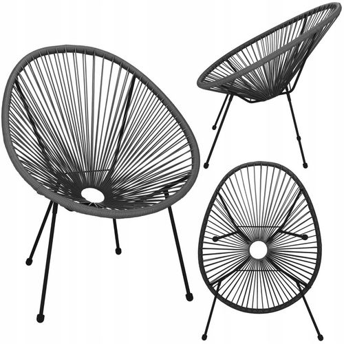 FOTEL OGRODOWY NA BALKON TARAS KRZESŁO OGRODOWE RATTAN ACAPULCO NOWOCZESNE na Arena.pl