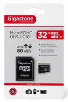 Karta pamięci SDHC Gigastone MicroSD 32GB + Adapter (80MB/s klasa C10)