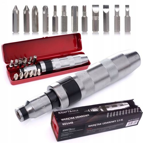 WKRĘTAK WYKRĘTAK UDAROWY DO POBIJANIA Kraft&Dele KD1448 ZESTAW BITSY na Arena.pl