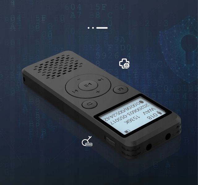 DYKTAFON Szpiegowski PODSŁUCH Dziennikarski 8GB 1536Kbps 110godzin 1.8cala zdjęcie 7