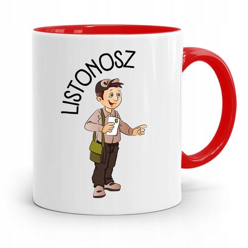 Kubek Czerwony Prezent Dla Listonosza Najlepszy Z Nadrukiem Ze Zdjęciem na Arena.pl