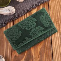 portfel damski skórzany duży w róże zielony paolo peruzzi t-107-hgr