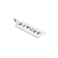 Fit Kolekcja - Zawieszka na łańcuszek srebrna blaszka I LOVE GYM