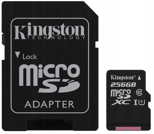 KINGSTON KARTA PAMIĘCI 256 GB MICRO SD CLASS 10 Z ADAPTEREM NA SD na Arena.pl