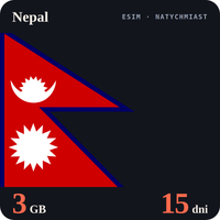 Karta eSIM Internet Nepal 3 GB na 15 dni - bez rejestracji